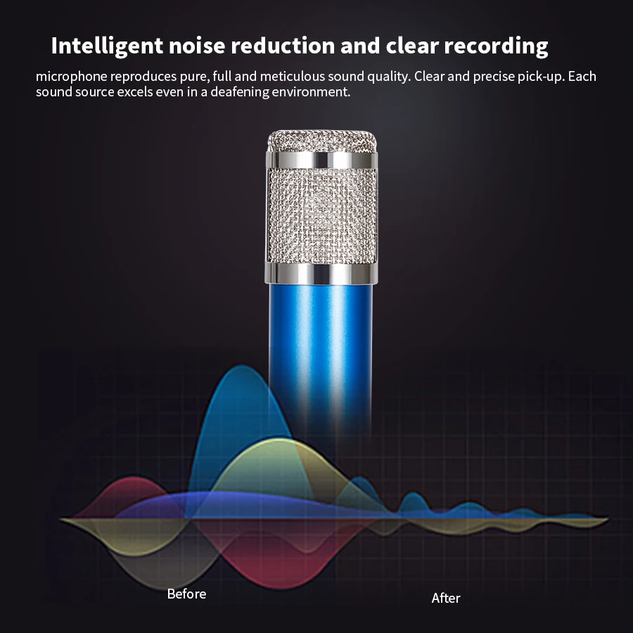 MAMEN BM-800 Professional Recording Microphone Condenser Microfone For Computer Laptop Live Webcast Mic