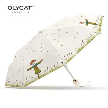 

OLYCAT Automatic Umbrella Cartoon Scarecrow Style Umbrella Automatically High Quality Waterproof and Anti - UV Women's Umbrella