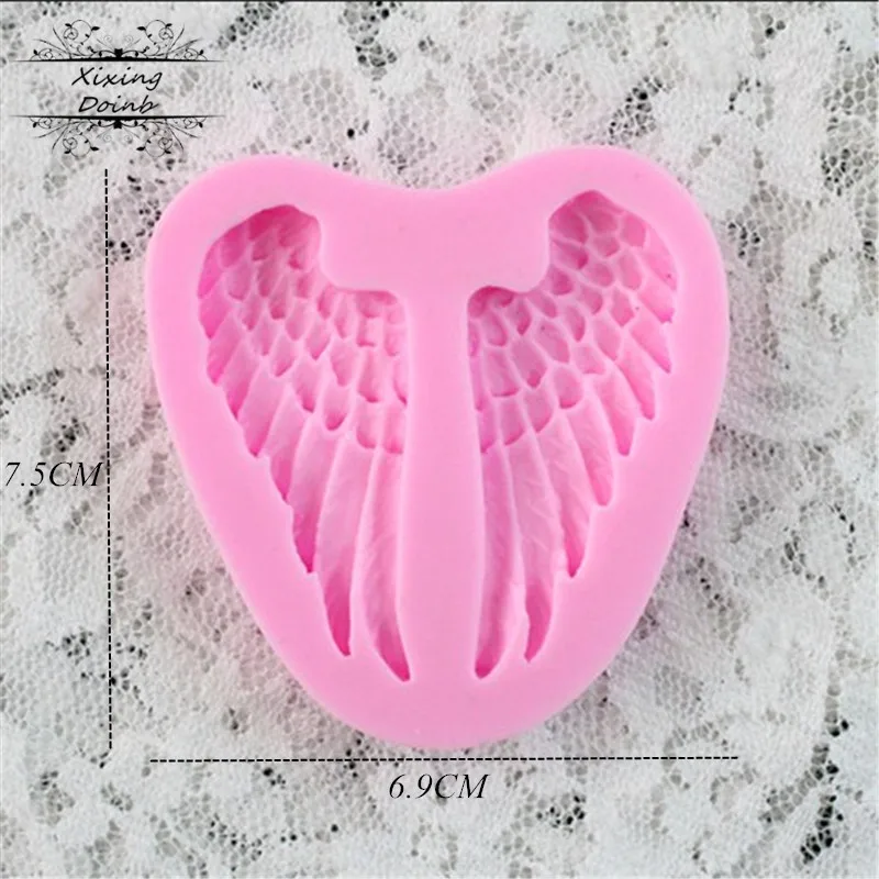Xixing 1 шт. маленький ангелочек крылья силиконовая форма помадка торт украшения инструменты сахарный шоколадный конфеты глина Форма для кексов