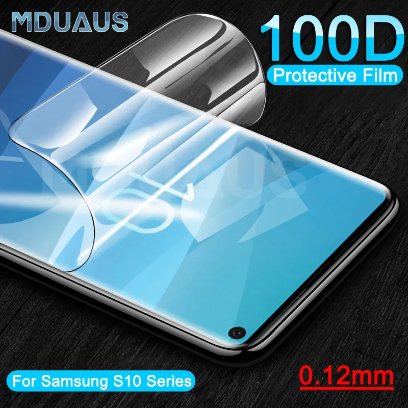 

100D Screen Protector For Samsung Galaxy S10 S9 S8 Plus 5G S10e Hydrogel For Samsung S7 Edge A6 A8 Plus 2018 Full Curved Film