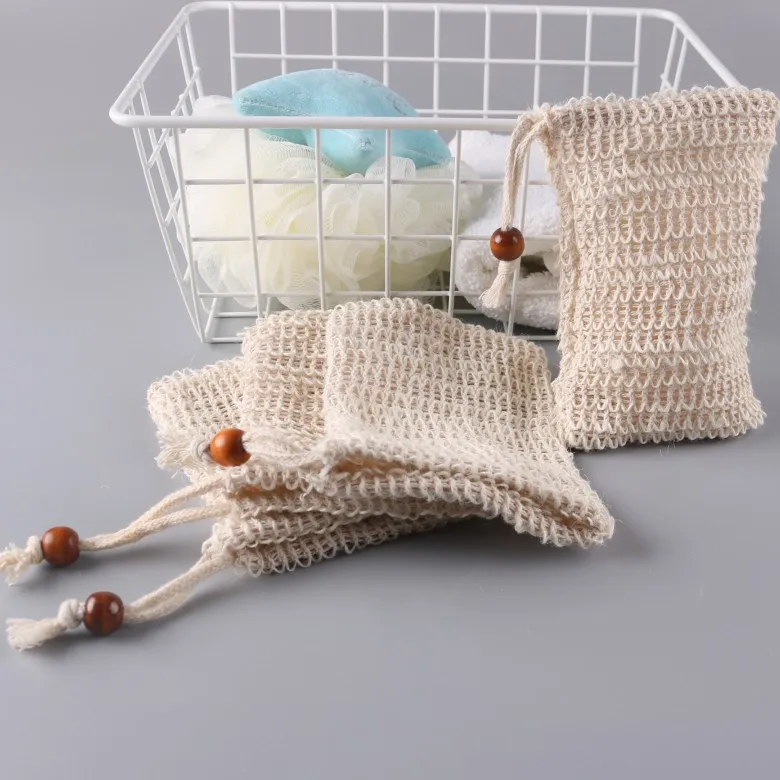 

Cotton Linen Soap Bag Face Wash Cleansing Natural Plant Fiber Environmentally Friendly Handmade Soap Foam Net qi pao wang Cleans