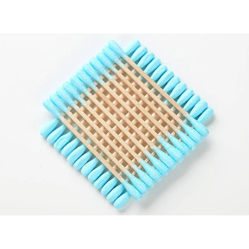 100/200pcs Pack Double Head Cotton Swab Women Makeup Cotton Buds Tip  Medical Wood Sticks Nose Ears Cleaning Health Care Tools 2