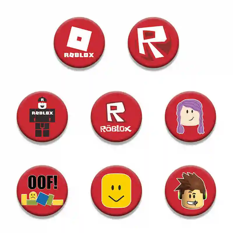 

Original Roblox Game Peripheral Anime Figure Badge Decoration New Armband Badge Souvenir Medal Unisex for Kid's Party Gift 8pcs