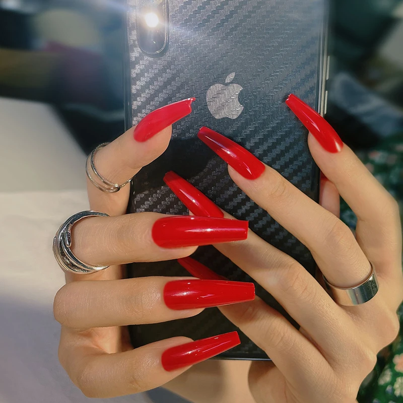 Red Long Ballet Finished Fingernails Kits 24 Pcs Box False Nails Art Tips Display Wearable Patches Full Cover Nail Accessories False Nails Aliexpress Red Long Ballet Finished Fingernails Kits 24 Pcs Box False Nails Art Tips Display Wearable Patches Full Cover Nail Accessories False Nails Aliexpress