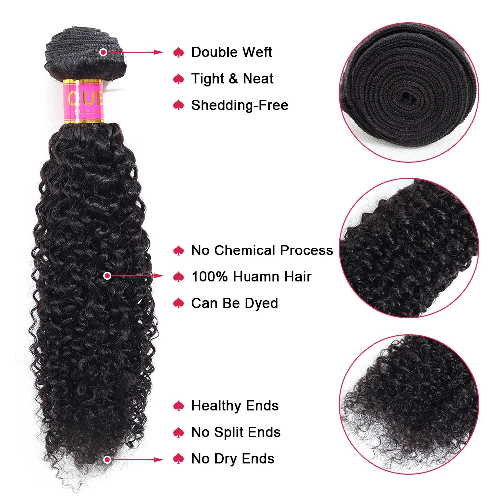 Продукты Королевы Перуанские кудрявые вьющиеся волосы 3 пучка Remy 100% натуральные