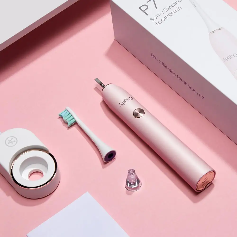 Electric Toothbrush Apiyoo P7 Rechargeable Sonic Toothbrush 5 Mode Adult Timer IPX7 Waterproof Automatic Ultrasonic Teeth Brush Electric Toothbrush Apiyoo P7 Rechargeable Sonic Toothbrush 5 Mode Adult Timer IPX7 Waterproof Automatic Ultrasonic Teeth Brush