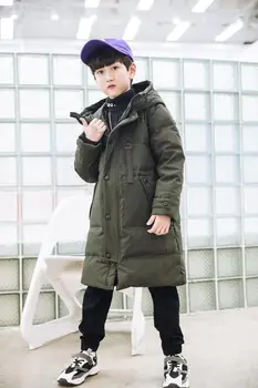 

-30 degrees Children Winter Down Jackets for Boys Teenagers Kids Long Coat 2020 Warm Clothes white duck down snowsuit overcoat