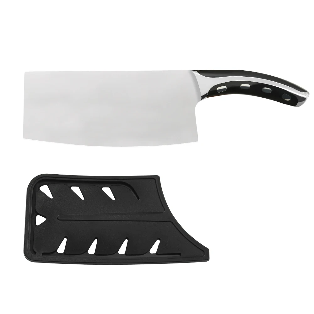 Black Handle Нож из нержавеющей стали, китайский кухонный нож с полной ручкой Tang, разделочный нож, кухонный нож шеф-повара, кухонные аксессуары - Цвет: Black Handle