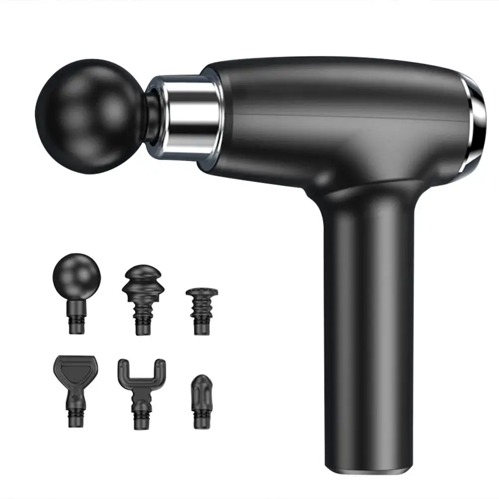 

Handheld Percussion Massager Wireless Touch Screen Electric Deep Tissue Massager with 6 Massage Head and 5 Speed for Pain Relief