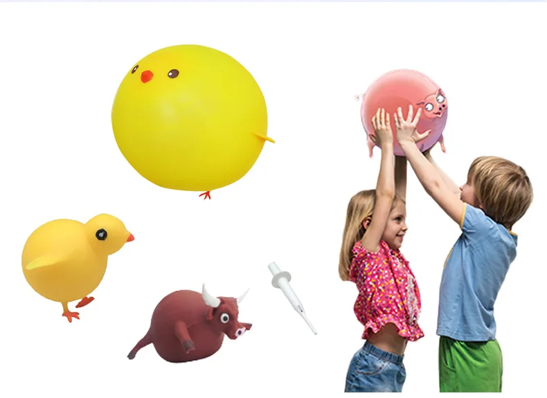 Милые игрушки в виде животных, надувной водный шар, Сжимаемый шар, пузырьковый шар, облегчение стресса, детские игрушки, новинка, вечерние подарки ZXH