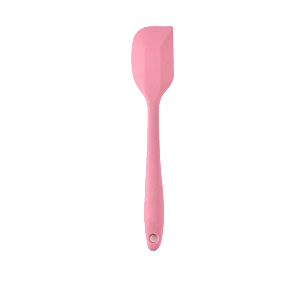Силиконовая лопатка, скребок для выпечки, инструмент для выпечки тортов, пищевой антипригарный шпатель, ложка для сливочного масла, резиновая лопатка, инструменты для выпечки - Color: pink