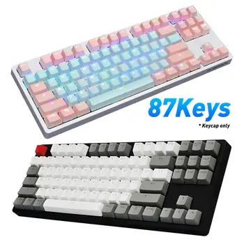 

87Pcs/Set PBT Color Matching Light-proof Mechanical Keyboard Keycaps Set for Cherry MX Mechanical Keyboard Key Cap Switches