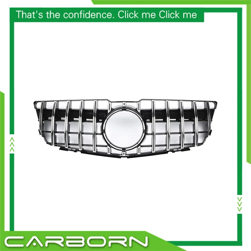 

For Mercedes Benz GLK-Class X204 Grill 2008 09 10 11 2012 GT R GTR Sport ABS Plastic Styling Upper Front Bumper Racing Grille