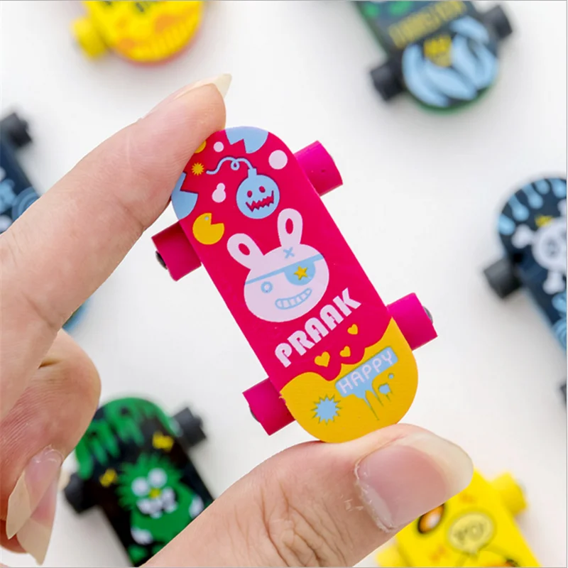 Eraser Stationery Cute Cartoon Skateboard Pencil Eraser School Supplies Gift Kids Student Learning Office School Stationery 1PCS