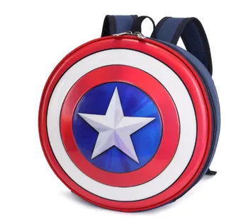 

captain hard shield Backpack classic cartoon Bag student bag Children's gift for boys and girls use birthday gift