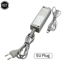 Adaptador de carregador ac para nintendo wii u gamepad controlador joystick eua/ue plug 100-240v casa fonte de alimentação de parede para wiiu almofada