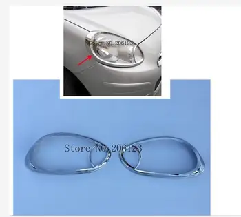 

For Nissan March Micra 2011 - 2013- 2017 ABS Chrome Front Head Lamp Headlight Cover Trim Auto Part Car Styling Accessories 2pcs