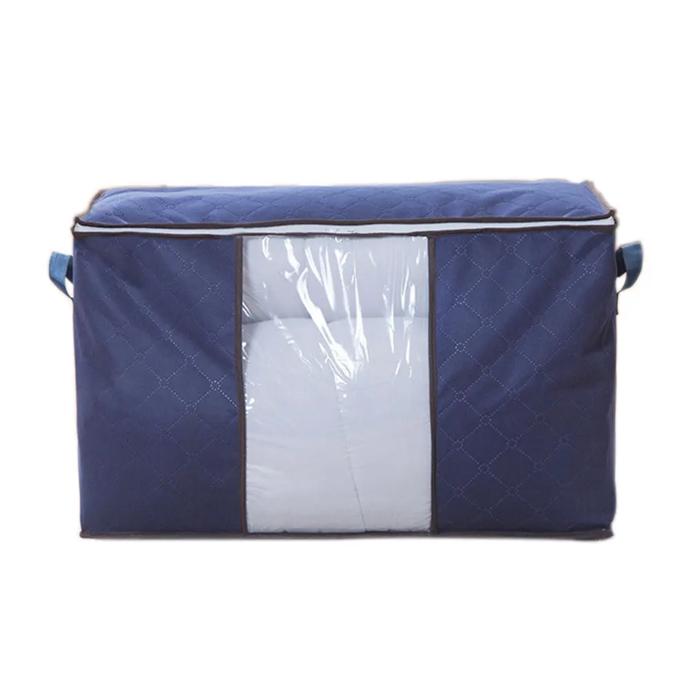 3 шт. нетканое одеяло для сортировки одежды, складное постельное белье, одеяло, органайзер для домашнего багажа, сумка для хранения, подушка для гардероба - Цвет: Navy Blue