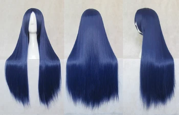 

Kuroyuki hime Sonoda Umi Maizono Sayaka Wendy Marvell Cosplay Wigs High-temperature Fiber Ultramarine Long Hair+free hair cap