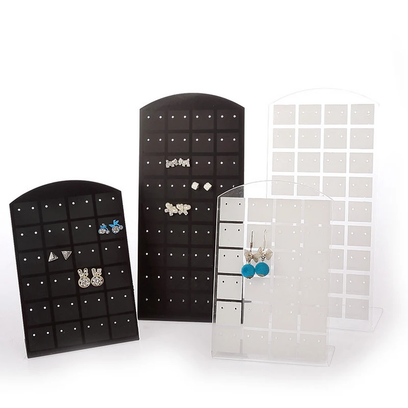 Ear Stud Small Display Stand Fashion Black White Jewelry Tool Showcase Light Convenience Earrings Rack | Украшения и аксессуары