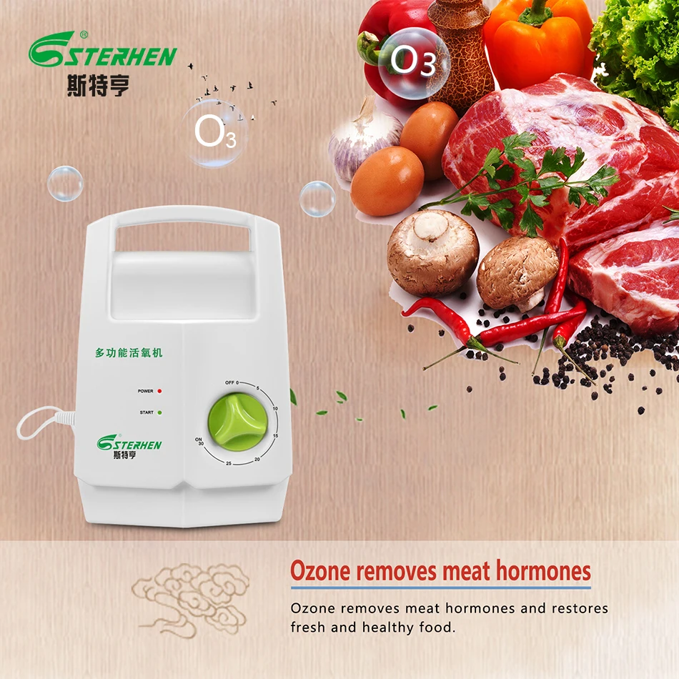 Sterhen дома озона дезинфекции машина озонатор воздуха воды фруктов и овощей для домашнего применения