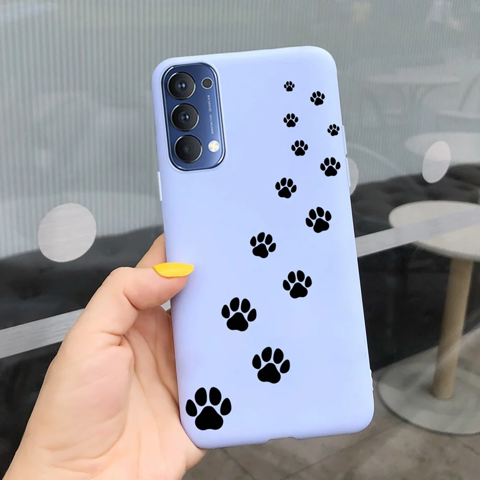 Cute Cartoon Case For OPPO Reno 4 5 Pro 5G Cover Silicone Soft TPU Back Protection Phone Case Fundas For Reno4 4G CPH2113 Bumper 