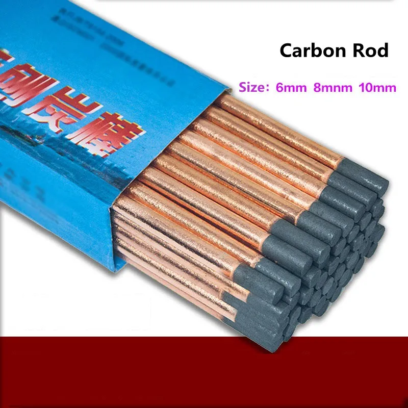 Round Arc Air Gouging Carbon Rod Bar 4-10mm Welding DC Gas Gouging Gun Electrode Graphite Rods Soldering Supplies 5pcs welding rods tin solder rod carbon arc rods