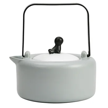 

Japanese Style Stoneware Tea Pot Large Capacity Cold Water Pot 500ml Cold Water Pot Ru Pot Handle Teapot Tea Pot with Infuser