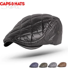 Зимний пуховый берет, теплый, cappello donna Bere Casquette Femme, хлопковая кепка, плоская кепка для мужчин, каскет, живописная французская шапка