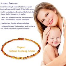 DOREMI Baltic Ambers ожерелье для прорезывания зубов для младенцев, детский янтарный браслет-Антибликовое, натуральное сертифицированное овальное ювелирное изделие в Балтии