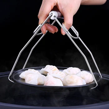 

Anti-Scalding Tray Kitchen Tool Cookware Holder Household Steaming Stainless Steel Hot Dish Plate Bowl Pot Clip Home