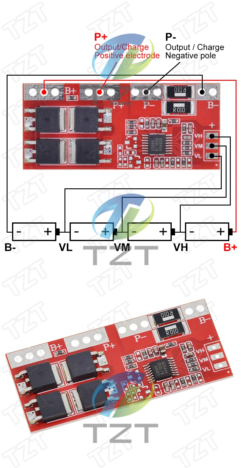 TZT 1/3/5 Stück 4S 30A Hochstrom Li-Ionen Lithium-Akku 18650 Ladeschutzplatine 14,4V 14,8V 16,8V Überladungsschutz – Detail 2