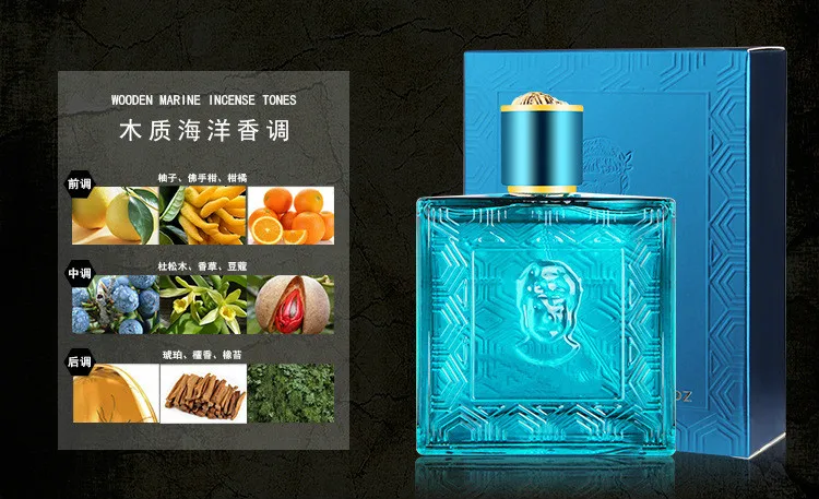 3 типа 100 мл парфюмированный мужской Восточный мужской ароматизатор, стойкий свежий парфюм, натуральный мужской спрей-бутылка