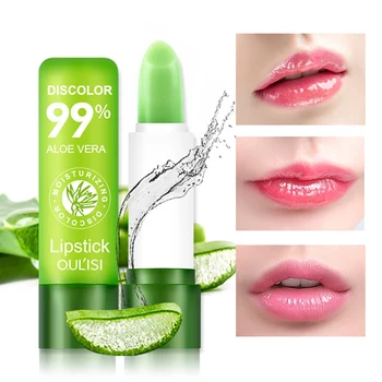 

Pure Natural Aloe Vera Jelly Lipstick Moisturizing Smooth Fine Lines Brighten Lip Tone Lip Balm Wholesale New