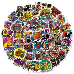 50 PCS Cool Graffiti Hip Hop Psychedelic Sticker Phone Guitar Laptop Helmet Automobile Water Cup Stationery Decorate Sticker