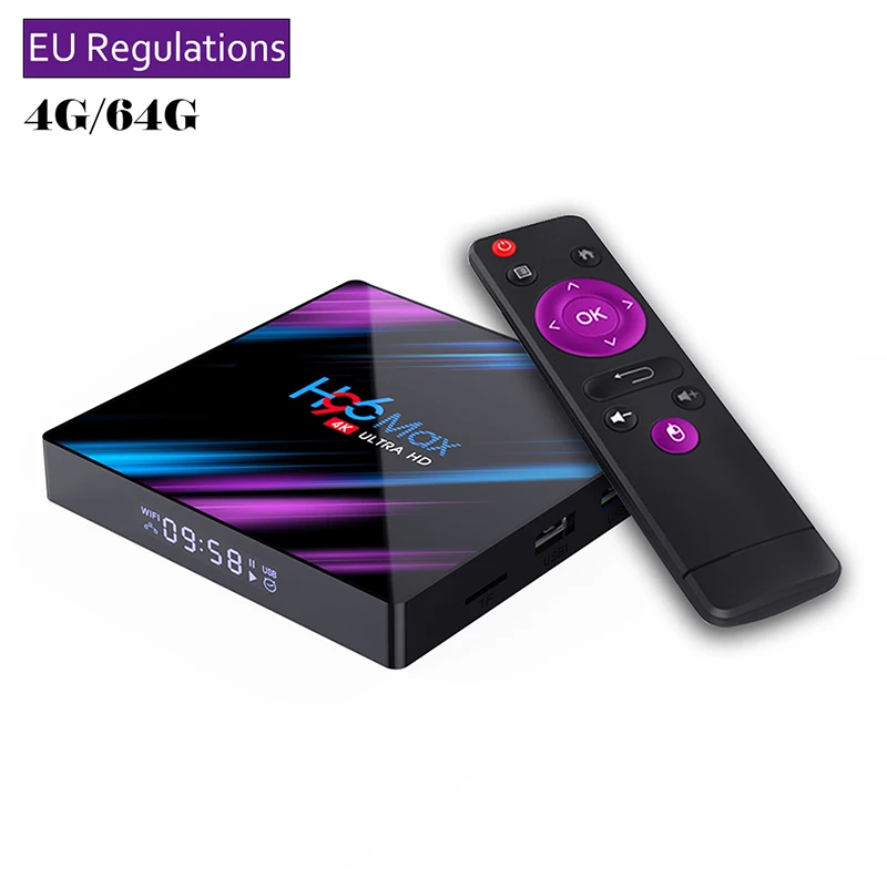 H96 Max ТВ приставка Android 9,0 Смарт ТВ приставка RK3318 4K 2,4G& 5G Wifi BT4.0 H96Max 4GB 64GB медиаплеер Android приставка - Цвет: 4G  64G