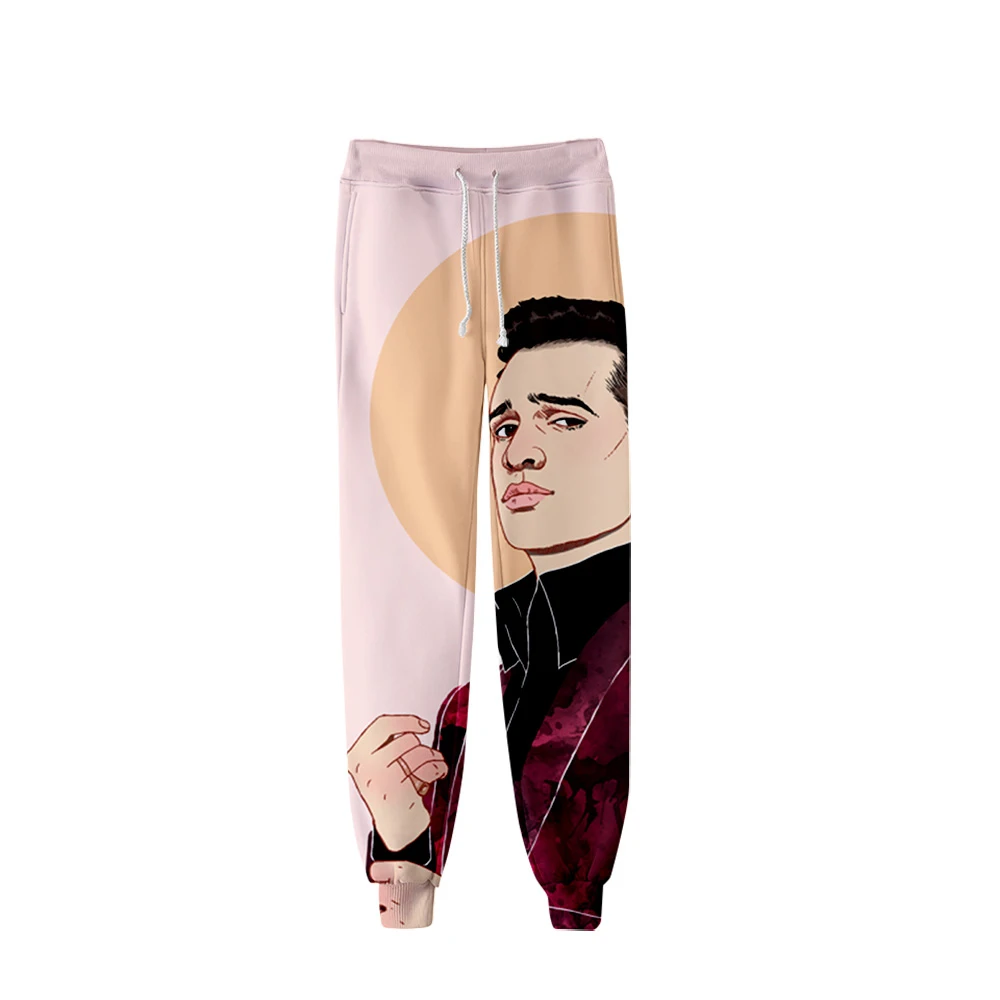 Panic! На брюки в стиле диско мужские хип-хоп брюки Kpop модные повседневные Высококачественные повседневные тонкие брюки для мужчин Уличная одежда - Цвет: Темно-серый