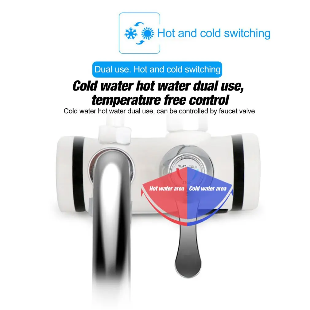  Temperature Display Instant Hot Water Tap Digital Electric Faucet Tankless Kitchen Instant Hot Fauc - 4000480951415