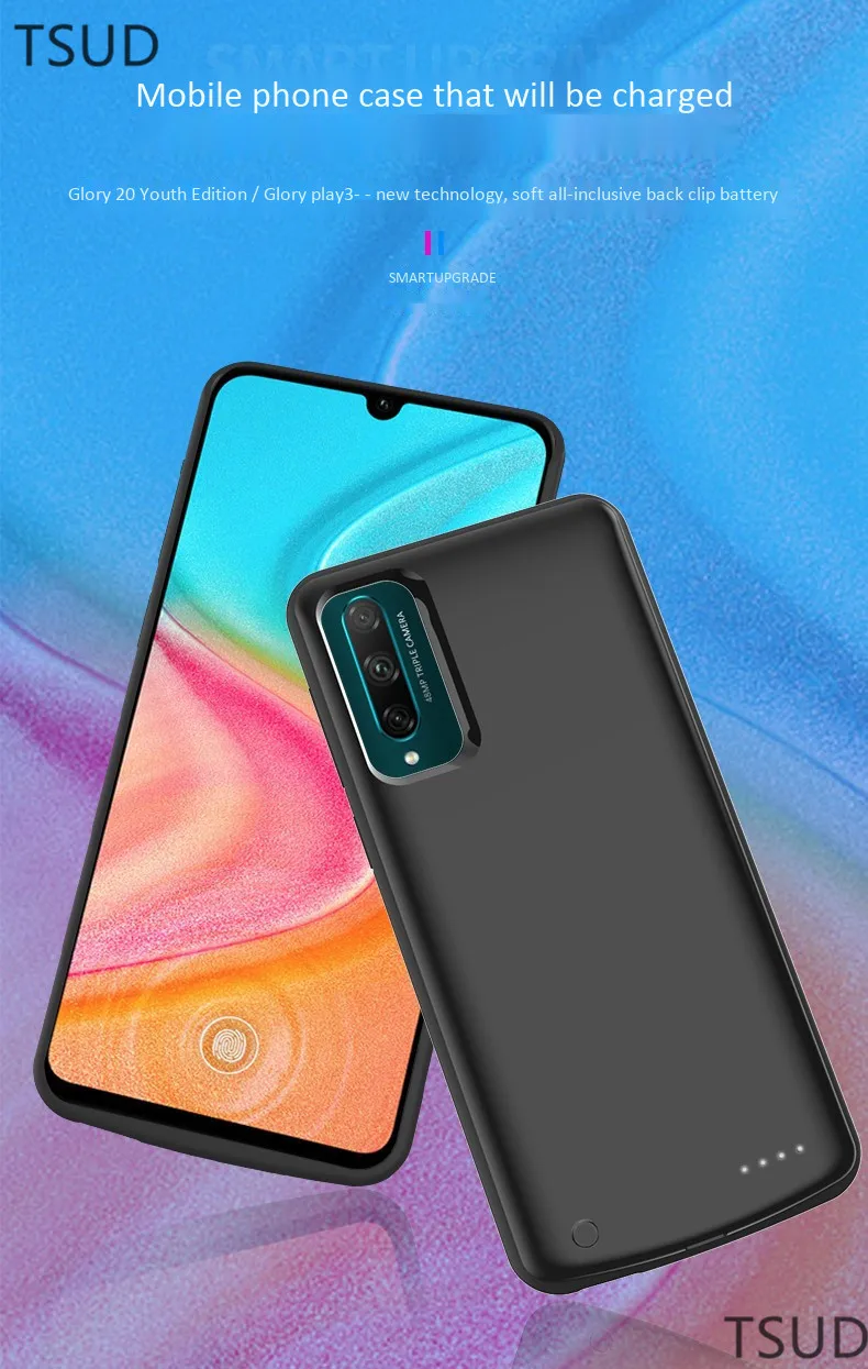 6500 мАч чехол для зарядного устройства для huawei Honor 20 Lite внешний портативный беспроводной чехол для зарядного устройства для huawei Honor 20 Lite