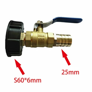 

1pc IBC Tank Adapter S60X6 To Garden Tap With 1" Hose Fitting Fuel Water Brass Garden Supplies Tool Parts