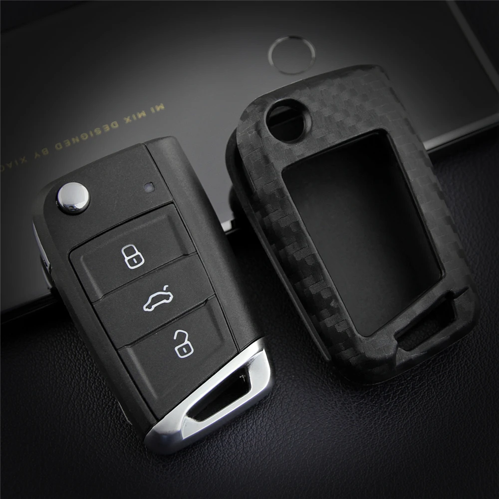 KUKAKEY чехол для ключей автомобиля Audi A2 A3 A4 A6 Q7 R8 RS4 S6 TT из углеродного волокна