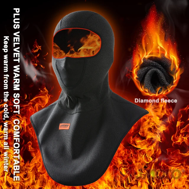 New Motorcycle Mask Fleece Thermal Face Mask Keep Warm Moto Riding  Balaclava Motorbike Biker Winter Windproof