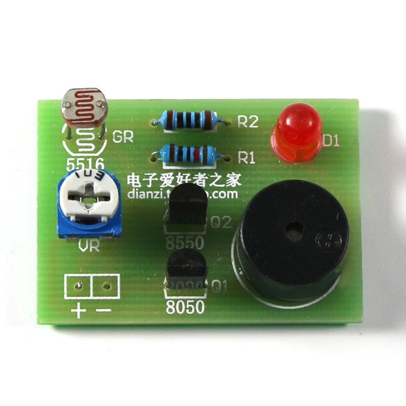 Светочувствительный звуковой светильник сигнализация DIY Kit электронное