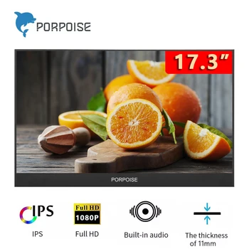 

PORPOISE 17.3 inch portable monitor narrow side computer extension 1080p USB3.1 type C Ps4 Ps3 Xbox Huawei phone gaming monitor