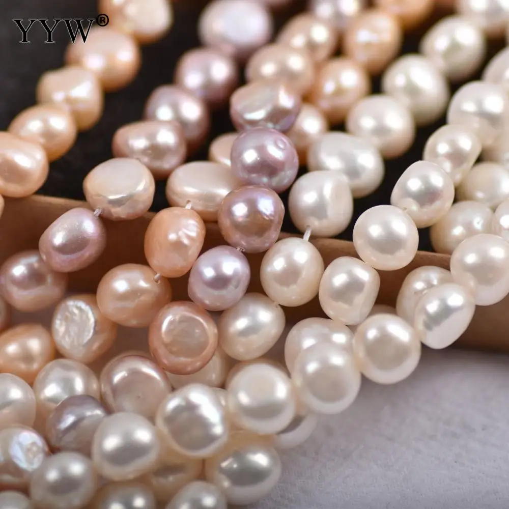 Wholesale AAA Cultured Button Freshwater Pearl Beads 10-11mm Baroque Irregular Shaped Horizontal Jewelry DIY Necklace Bracelet