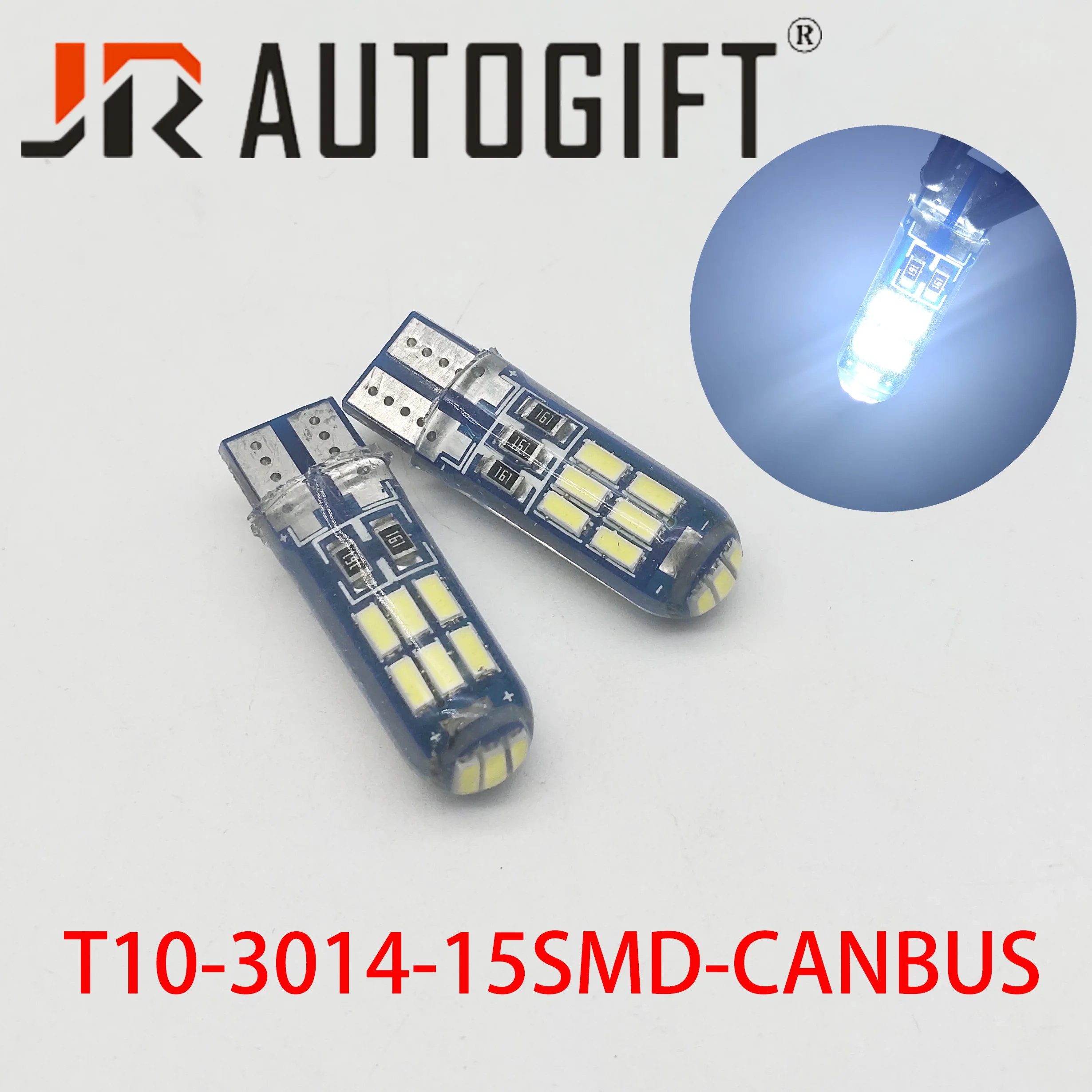 

50Pcs T10 3014 15smd 168 194 LED Canbus W5W High power License Plate Light Led Reading Lamp Parking Lights Lamp 12V White