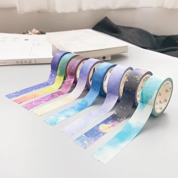 

8 pcs/lot Fantastic Star Rainbow Foil Washi Tape Decoration Sticker Scrapbooking Diary Adhesive Masking Tape school stationery