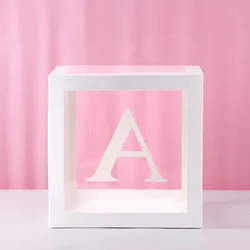 First Birthday Balloon Boxes for Party Decorations - Baby Shower Decor with ONE Letter (A box)