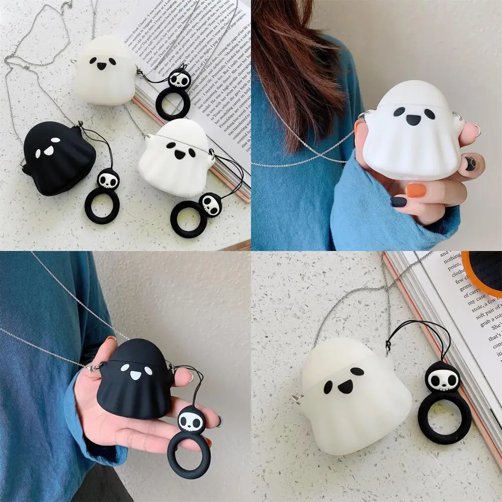 

Cute Silicon specter case for Apple Airpods wireless bluetooth silicone earphone case for iphone Air Pods 1/2 case capa fundas