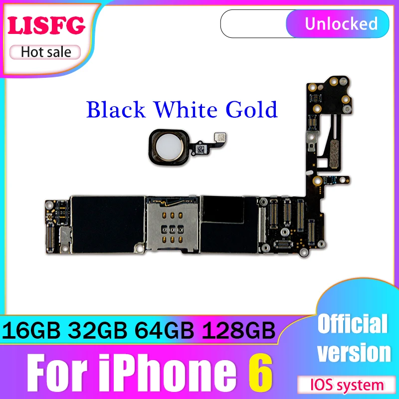 Разблокированная материнская плата для iphone 6 без/С Touch ID IOS LTE 4G 6g логическая с